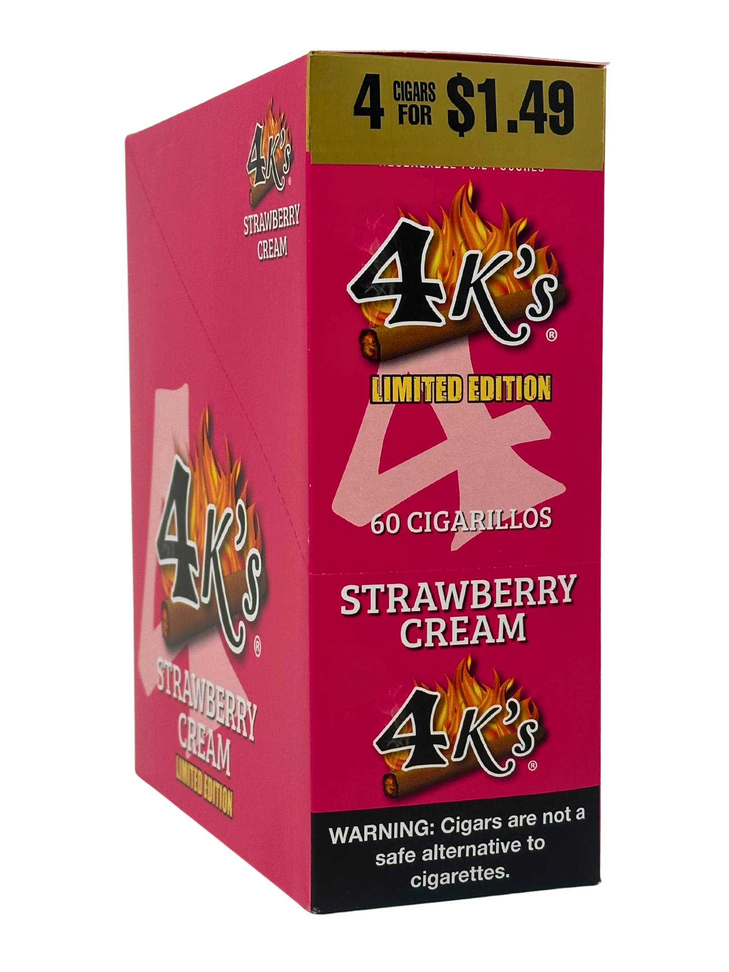 GT 4K Strawberry Cream Cigarillos 4/1.49 Box