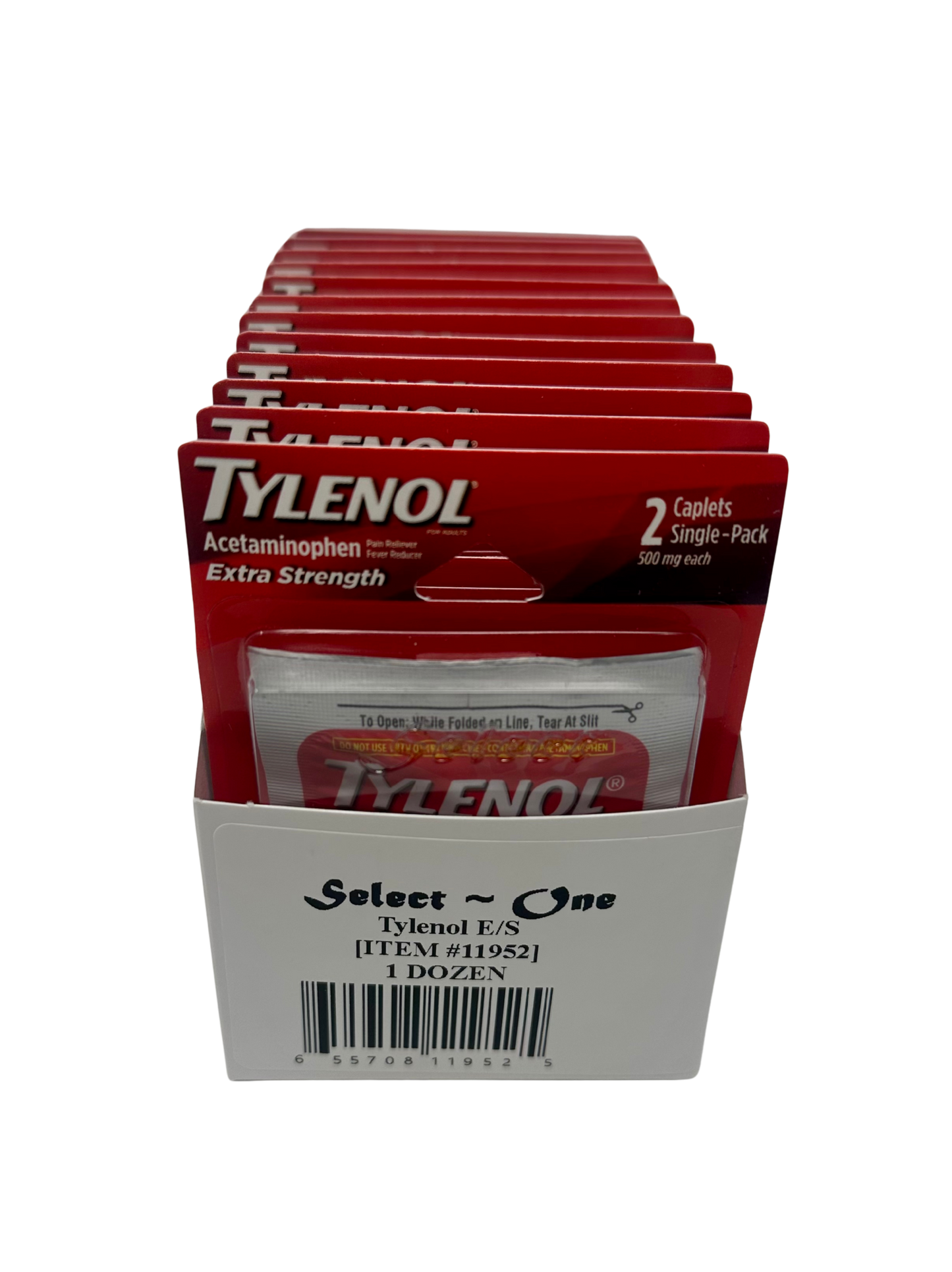 Tylenol Extra Strength Single Blister Back