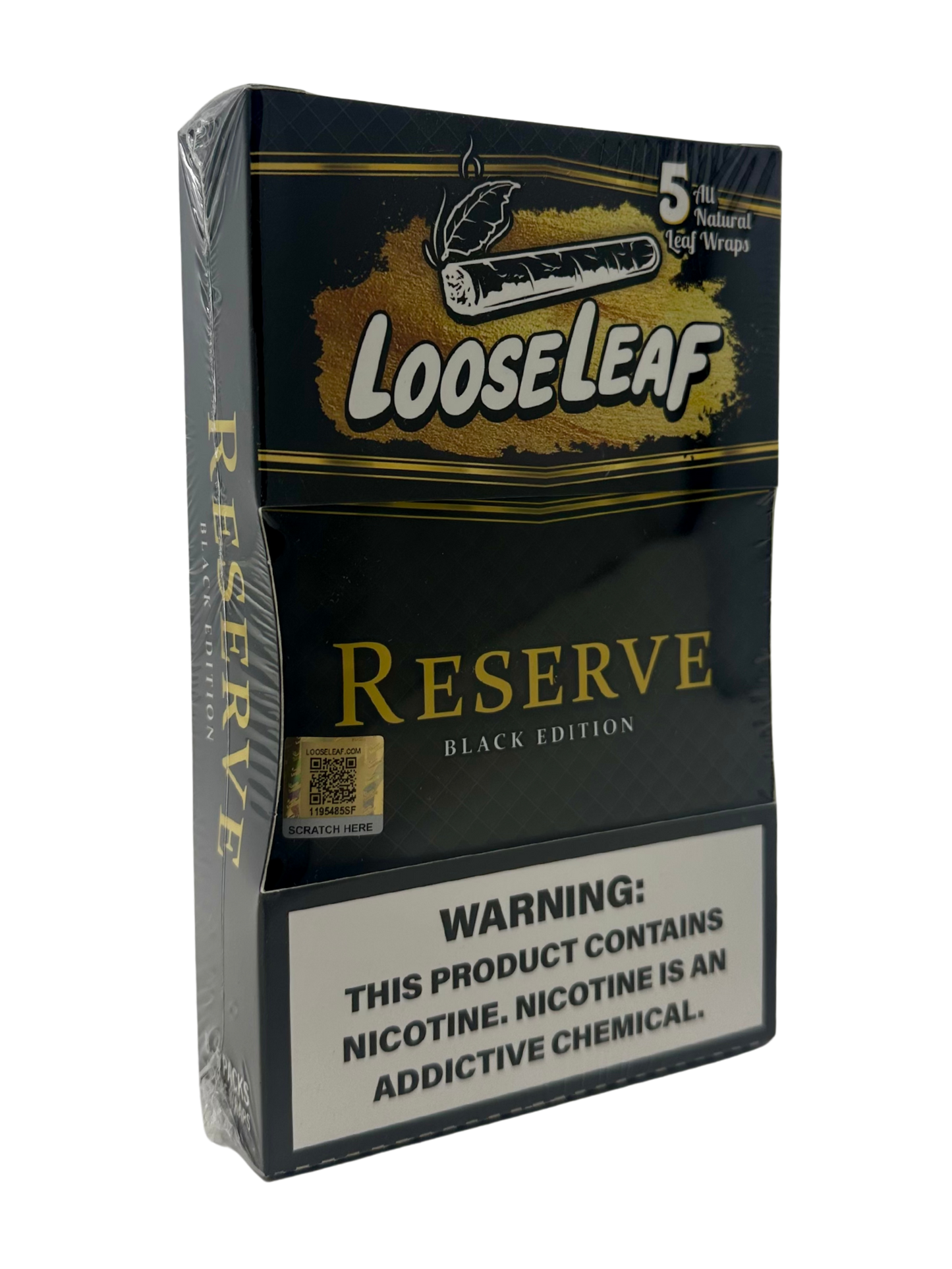 LooseLeaf All Nat 5pk Wraps Reserve Black Ed