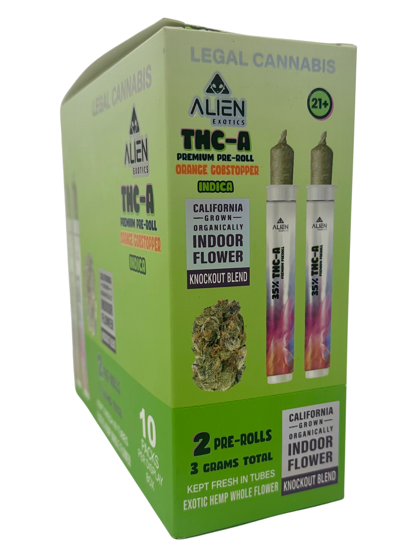 (Ind) Alien Exotics Prem THC-A Pre-Roll Orange Gobstopper
