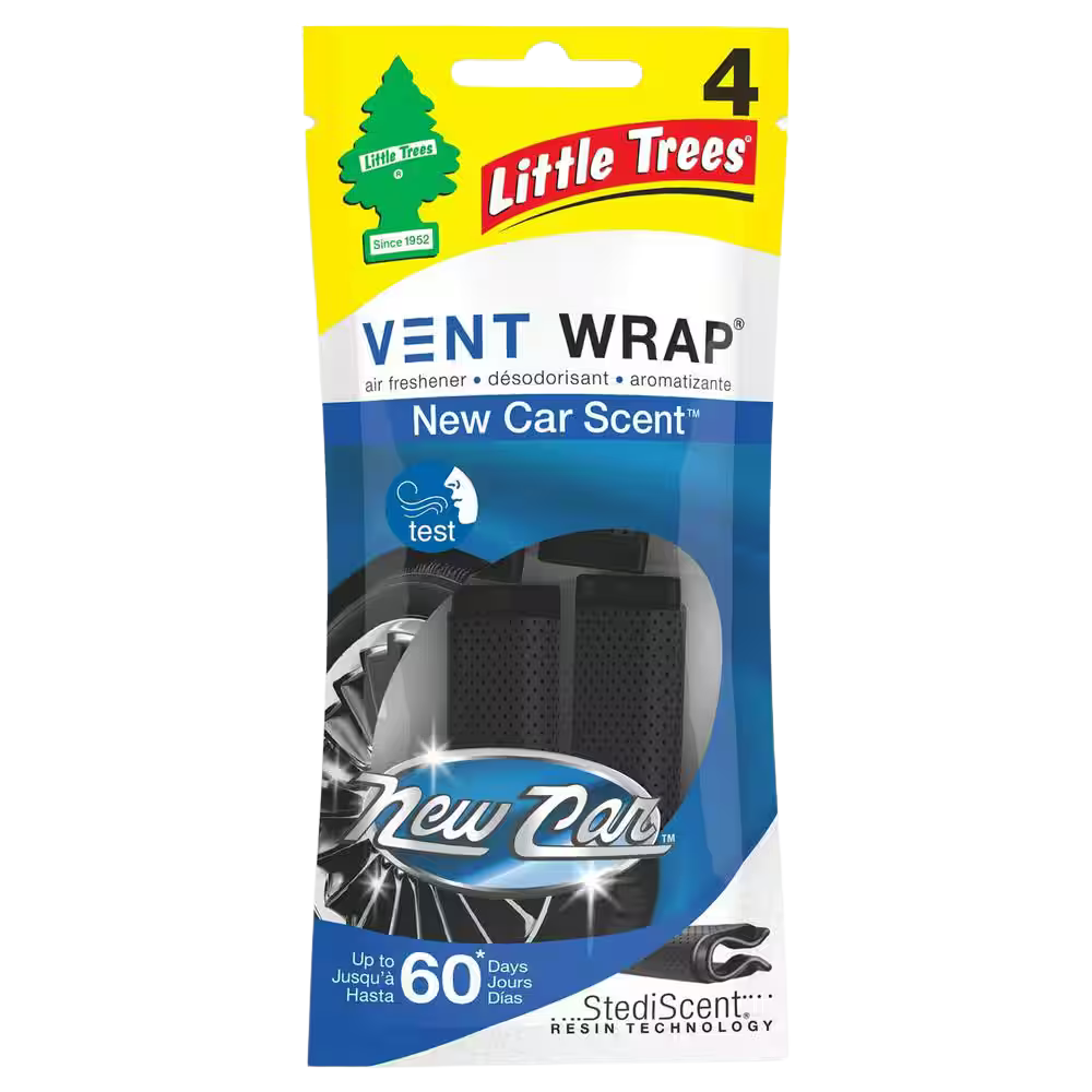 New Car Scent Little Trees Vent Wrap 4/4ct