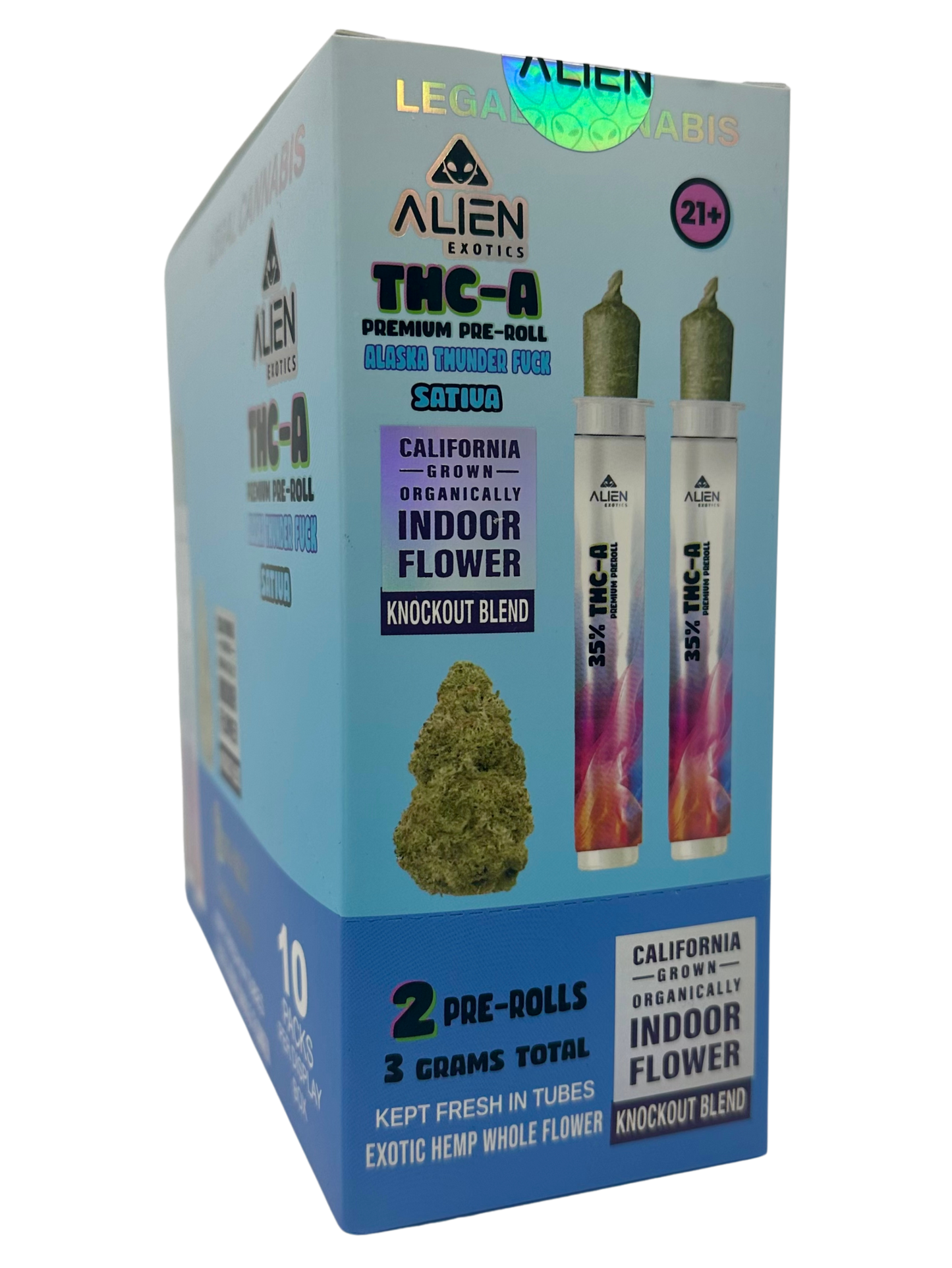 (Sat) Alien Exotics Prem THC-A Pre-Roll Alaska Thunder F*ck