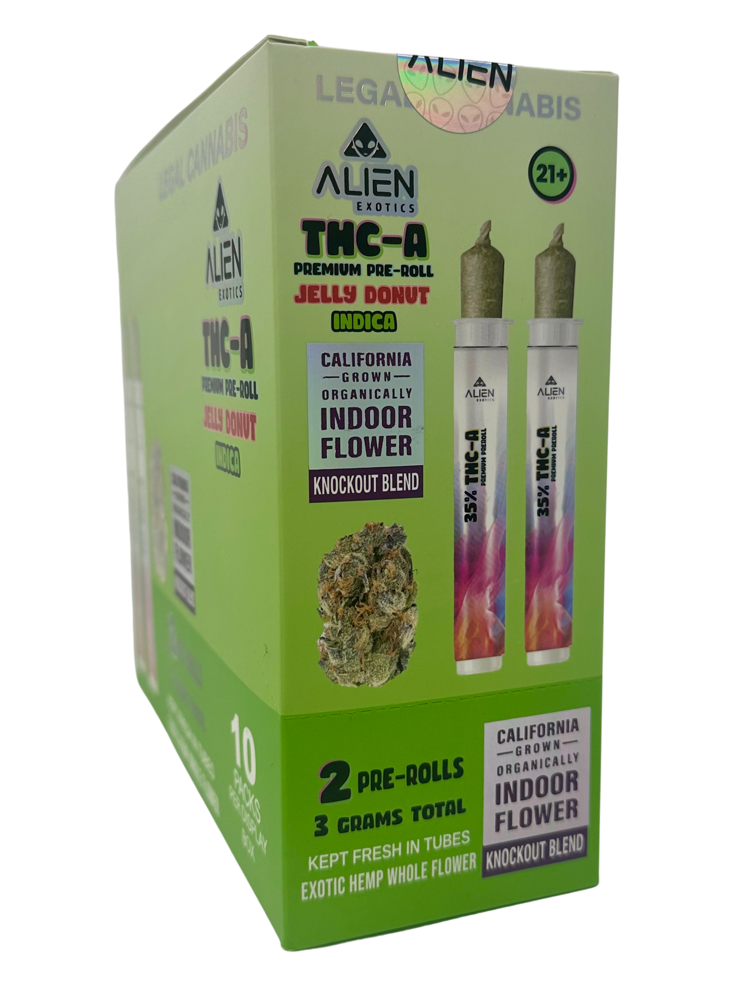 (Ind) Alien Exotics Prem THC-A Pre-Roll Jelly Donut