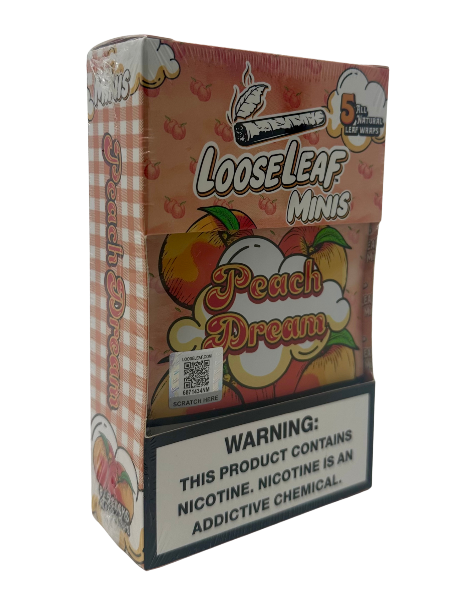 LooseLeaf Minis All Nat 5pk Wraps Peach Dream