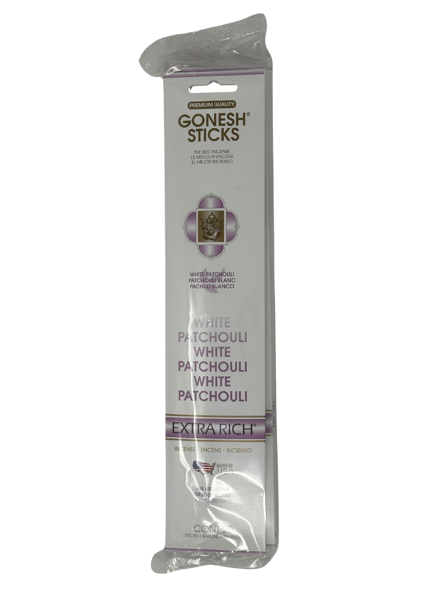 White Patchouli Gonesh Sticks
