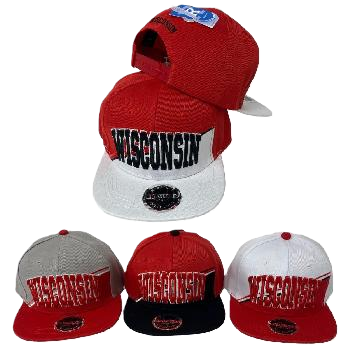 Wisconsin Diagonal Split Color Front Snapback