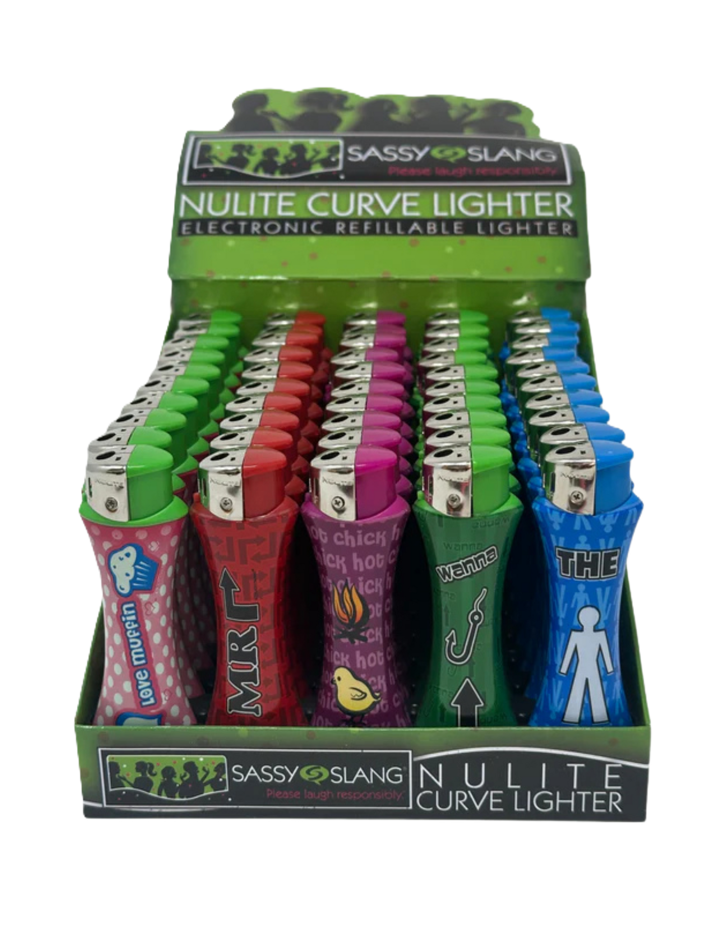 Funny Sassy Slang Curve Lighter