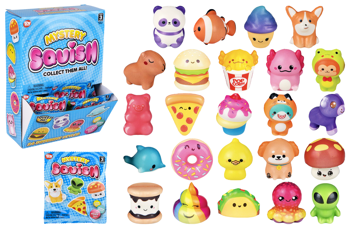 Mystery 2" Squishy 24ct Display (Bag)