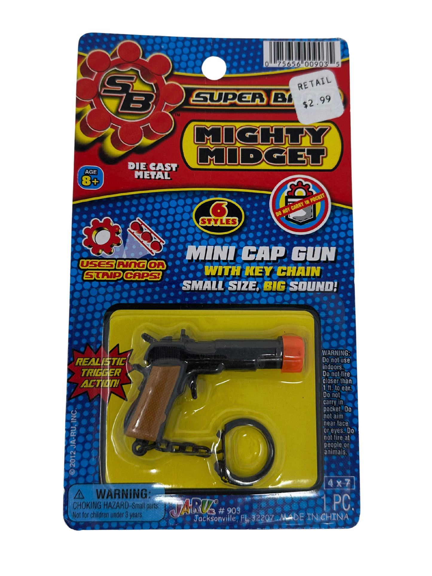 JA-RU Super Bang Mini Cap Gun w/ Keychain