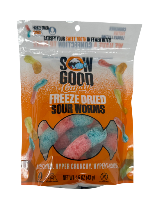 Sour Worms Freeze Dried Candy 1.5oz