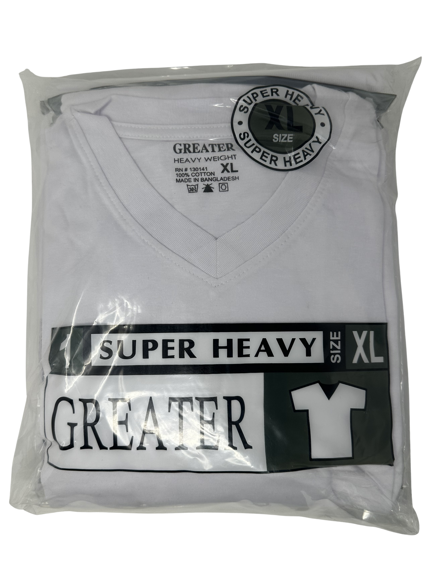 XL White V-Neck Shirt
