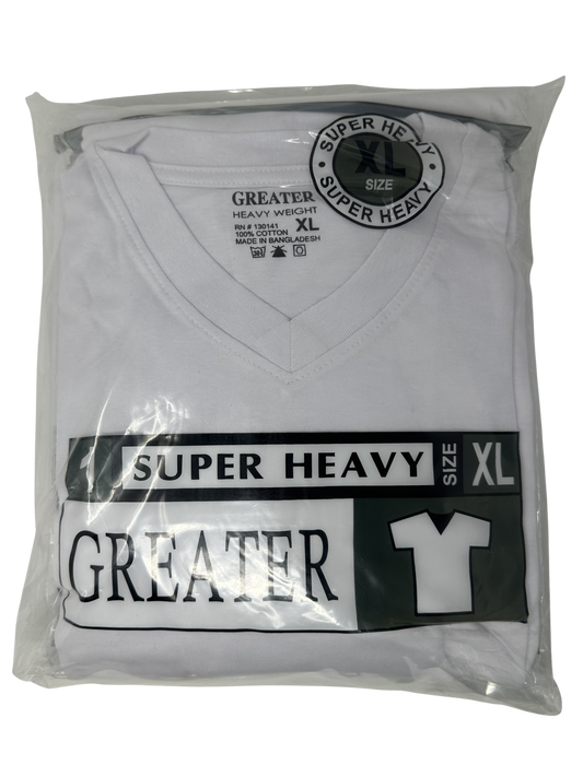 XL White V-Neck Shirt