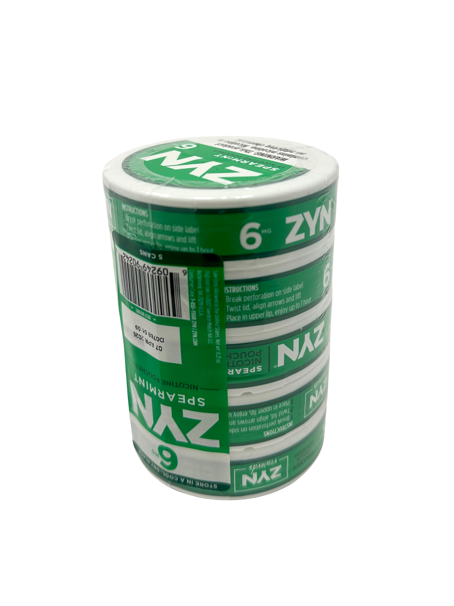 ZYN Nicotine Pouches 6mg Spearmint