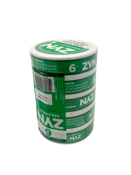 ZYN Nicotine Pouches 6mg Spearmint