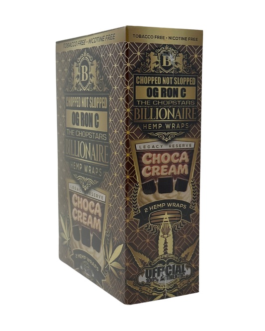 Billionaire OG Ron C Choca Cream Hemp Wrap 2pk