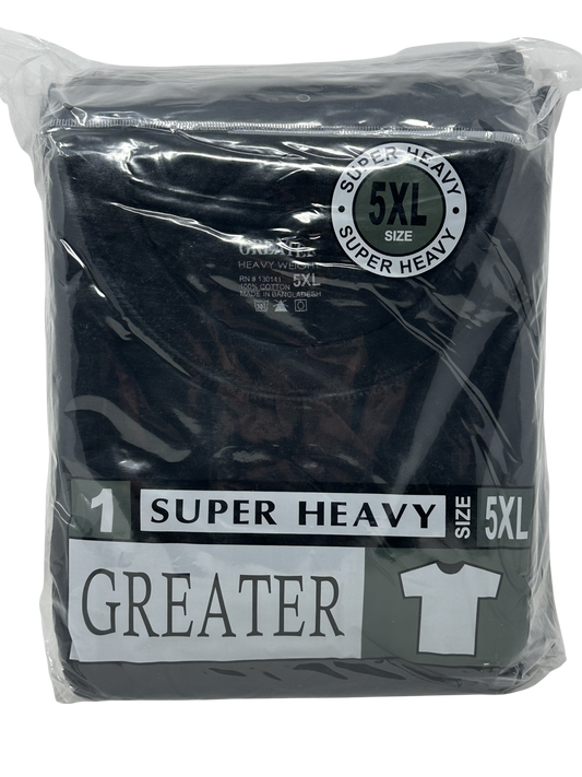5X Black R-Neck Shirt