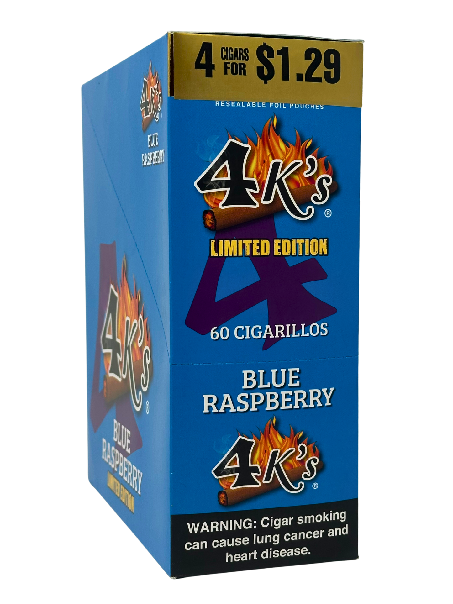 GT 4K Blue Raspberry Cigarillos 4/1.29 Box