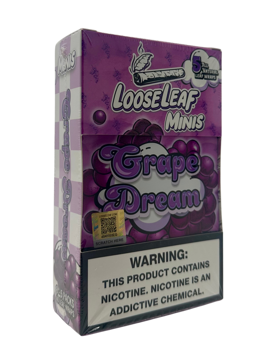 LooseLeaf Minis All Nat 5pk Wraps Grape Dream