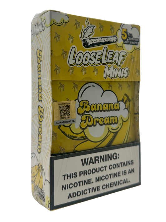 LooseLeaf Minis All Nat 5pk Wraps Banana Dream