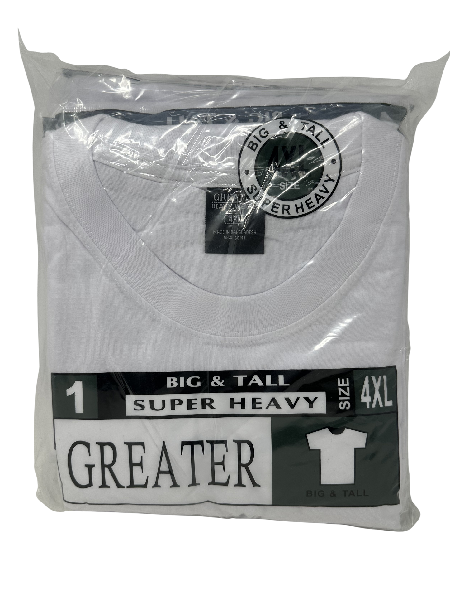 4X White R-Neck Shirt