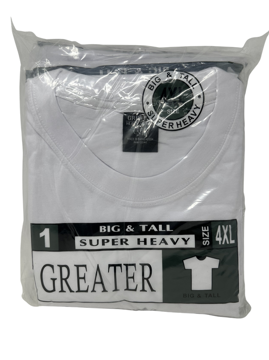 4X White R-Neck Shirt
