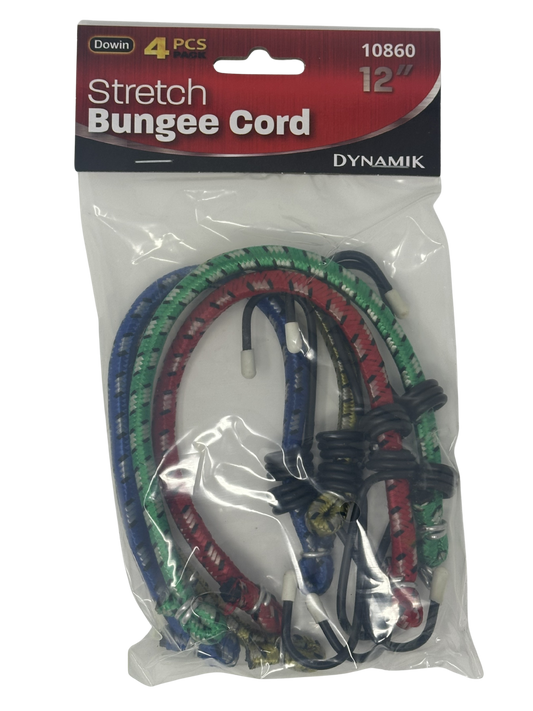 4pk 12" Bungee Cords BP