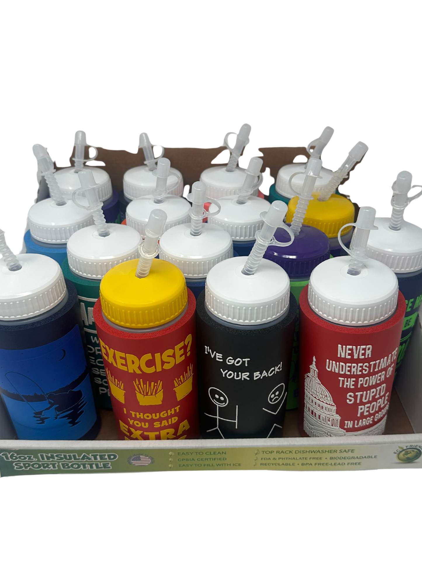 Insulated Sports Bottle (16oz) Funny Sayings