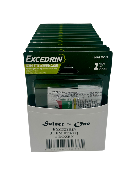Excedrin Single Blister Back