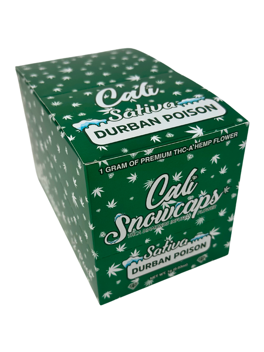 Cali SnowCaps Durban Poison THC-A Hemp Flower 1gram