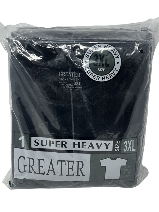 3X Black R-Neck Shirt