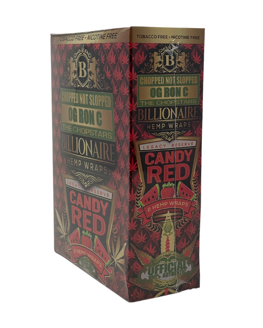 Billionaire OG Ron C Candy Red Hemp Wrap 2pk