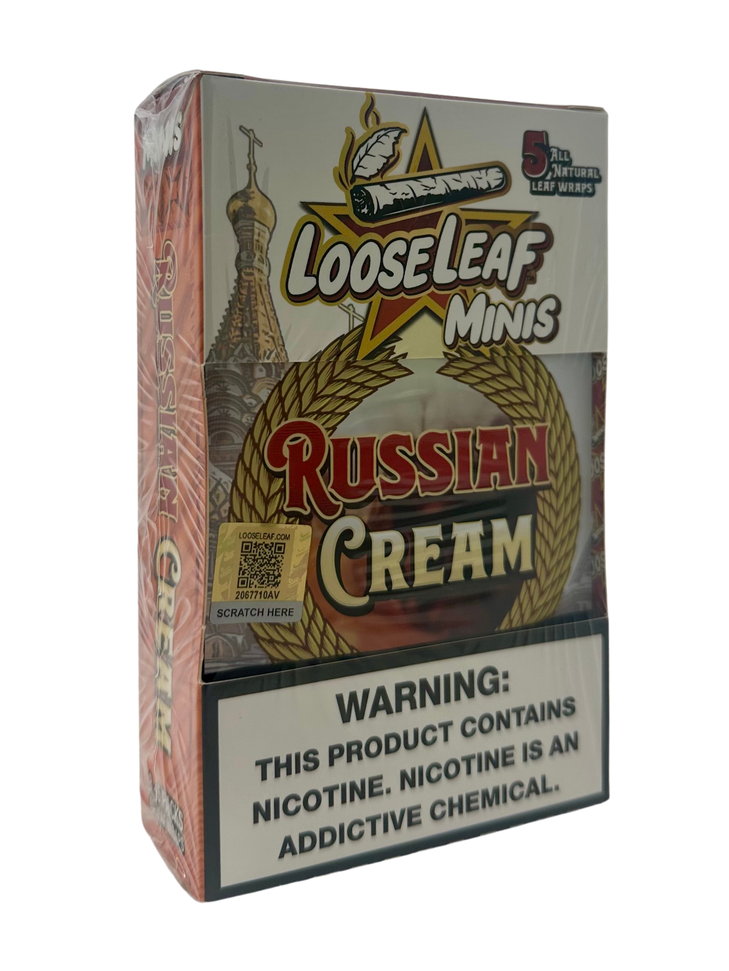 LooseLeaf Minis All Nat 5pk Wraps Russian Cream
