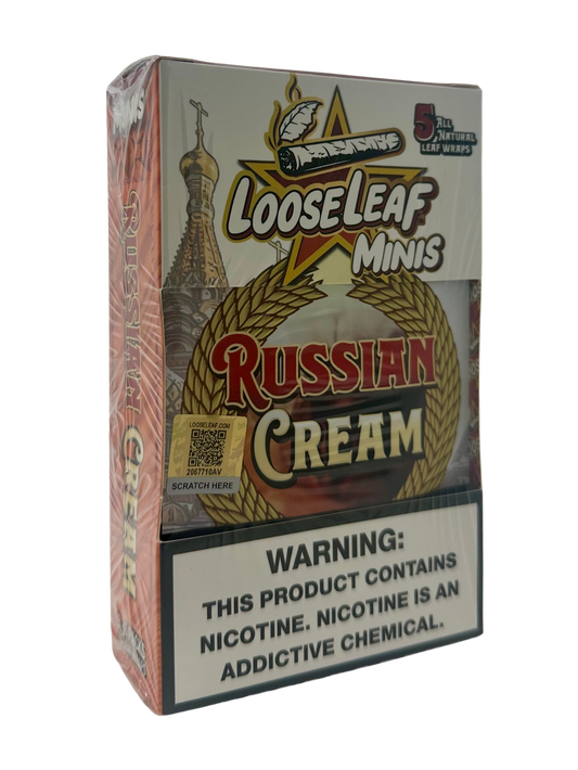 LooseLeaf Minis All Nat 5pk Wraps Russian Cream