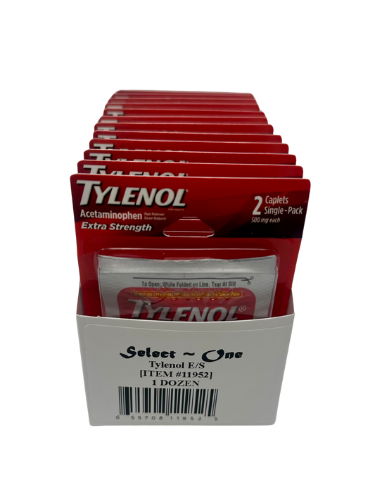 Tylenol Extra Strength Single Blister Back