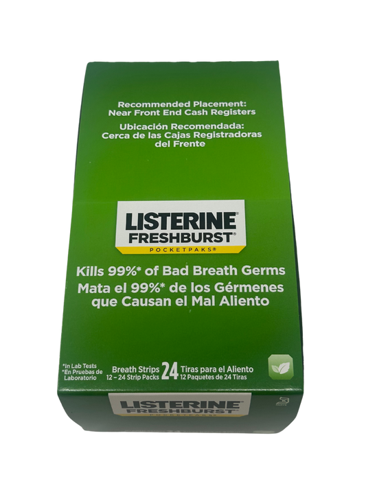 Listerine Fresh Burst Strip (12-2pcks/dsp)