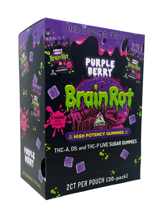 BrainRot Purple Berry 2,000mg THC-A 2ct 30pk