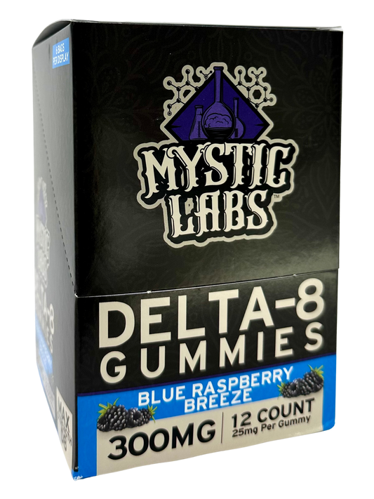 M.L. 300mg 12pk Blue Raspberry D8 Gummies