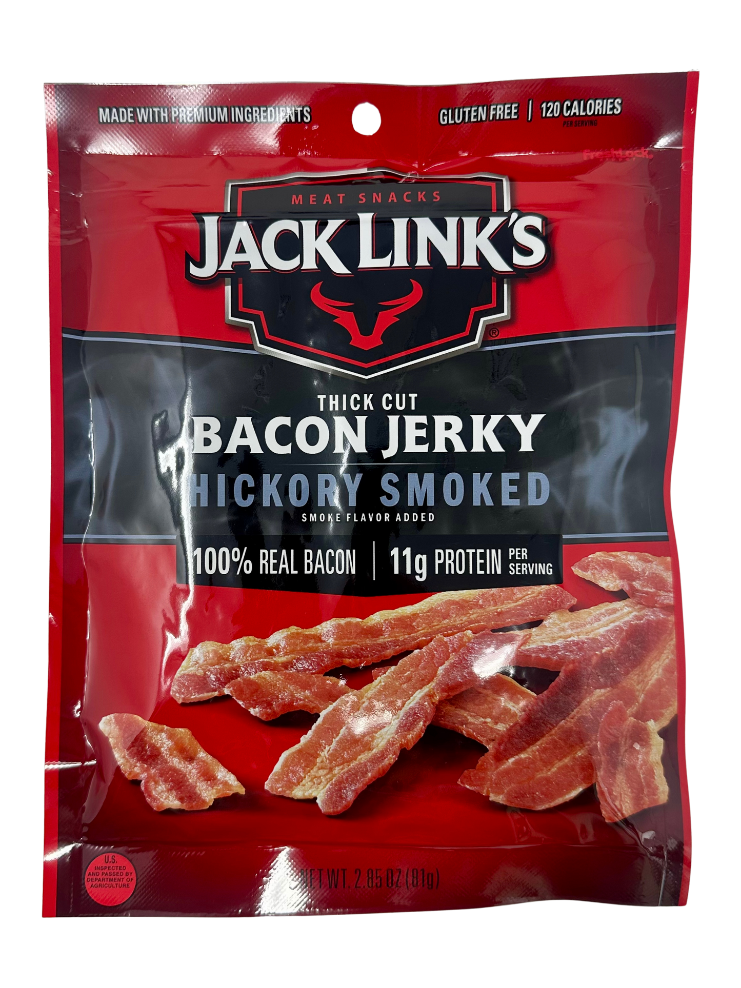 J.L. Lg Thick Cut Bacon Jerky Bag 2.85oz