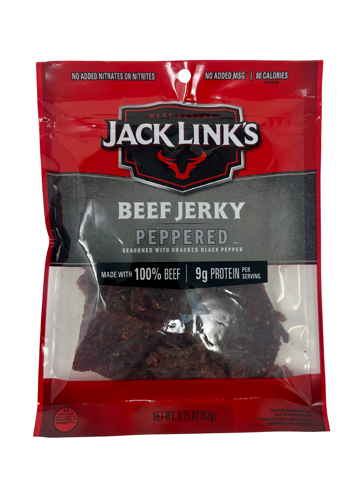 J.L. Lg Peppered Jerky Bag 3.25oz