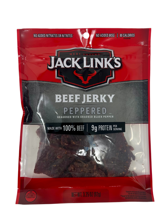 J.L. Lg Peppered Jerky Bag 3.25oz