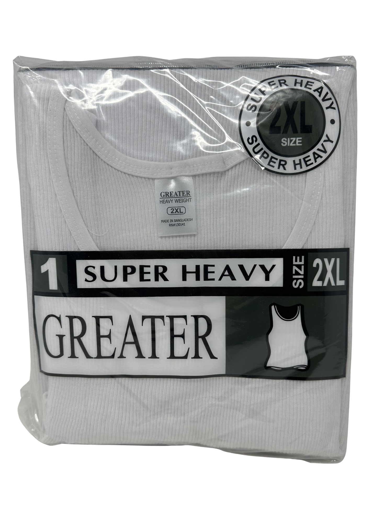 2X White A-Shirt