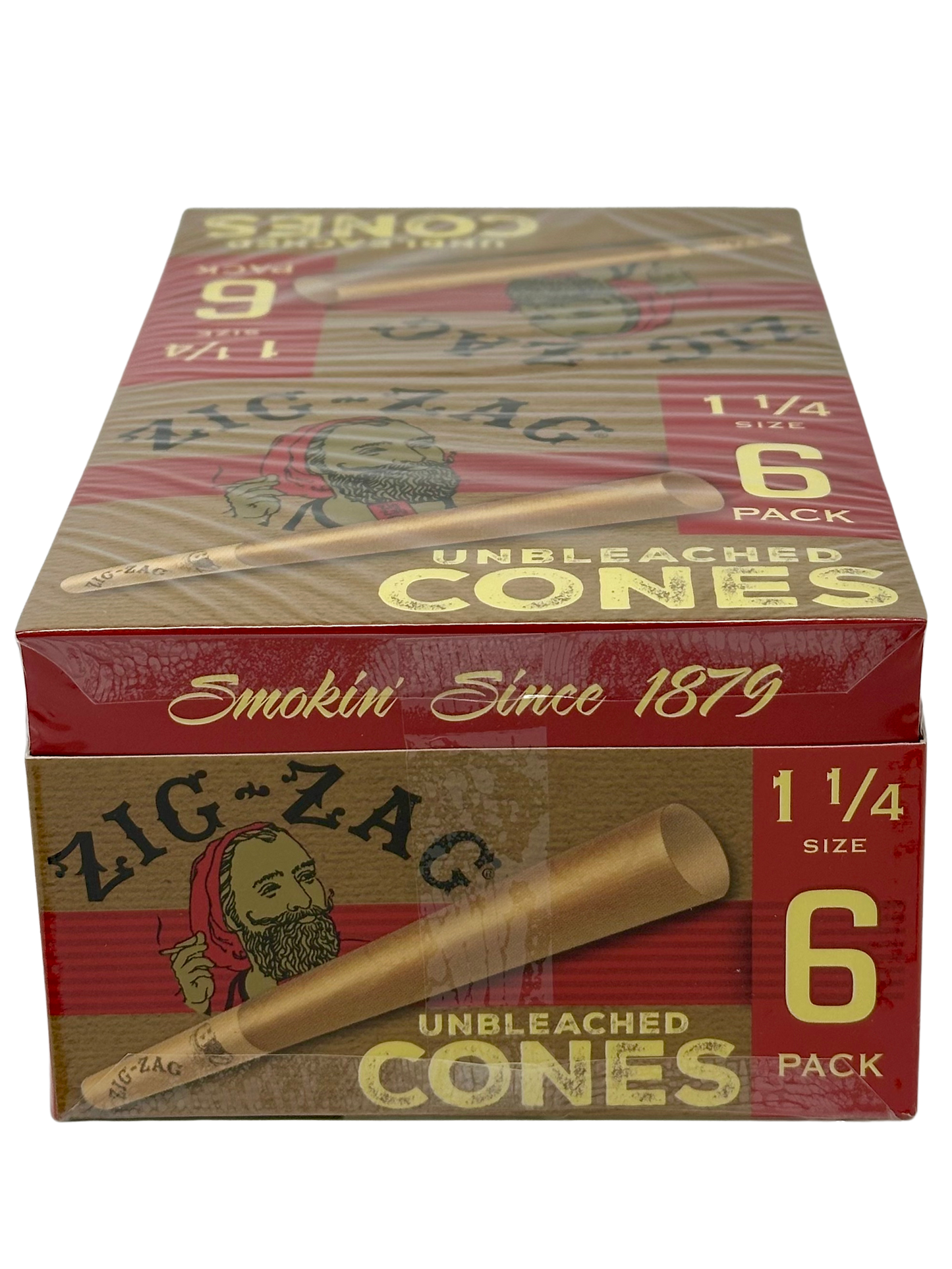 Zig-Zag 6pk Unbleached Cones 1.25"