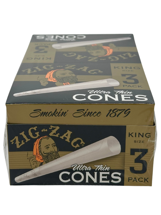Zig-Zag 3pk King Size Cones
