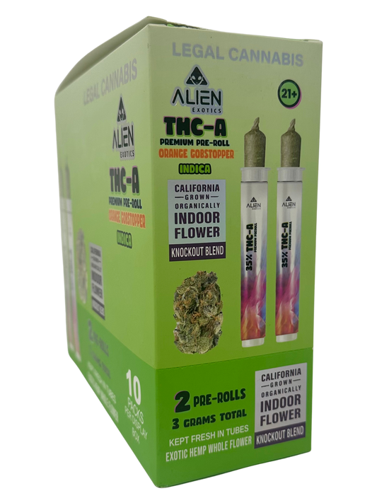 (Ind) Alien Exotics Prem THC-A Pre-Roll Orange Gobstopper