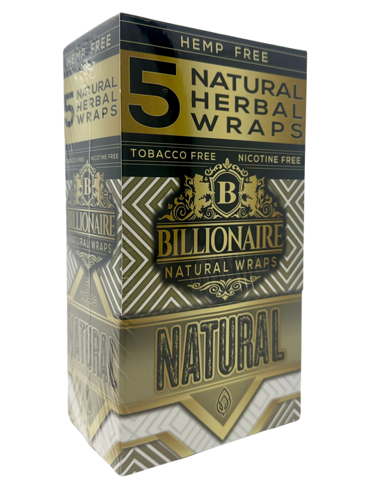 Billionaire Hemp Free Herbal Wrap 5pk  Natural