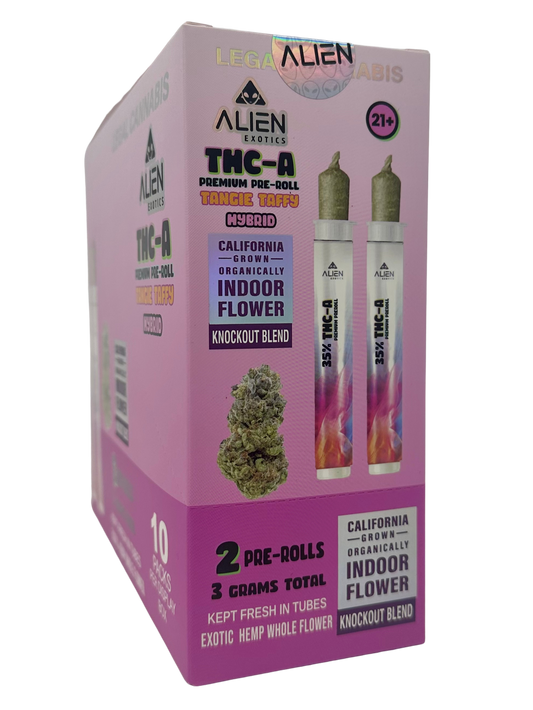 (Hyb) Alien Exotics Prem THC-A Pre-Roll Tangie Taffy