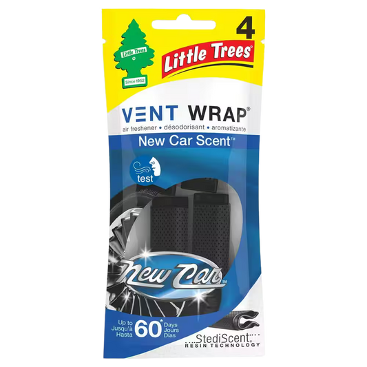 New Car Scent Little Trees Vent Wrap 4/4ct
