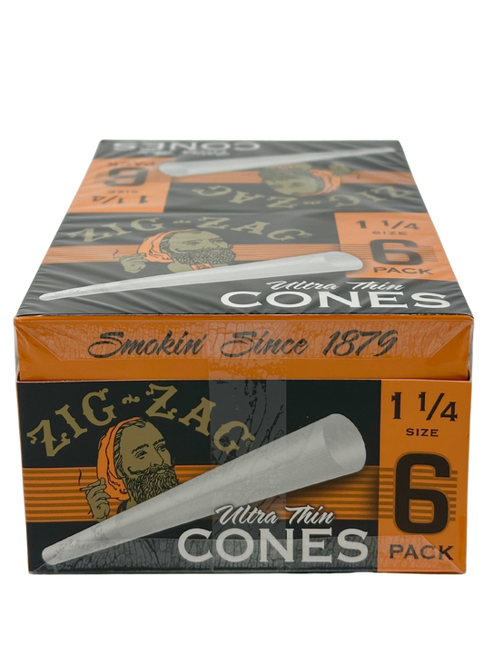 Zig-Zag 6pk Ultra Thin Cones 1.25"