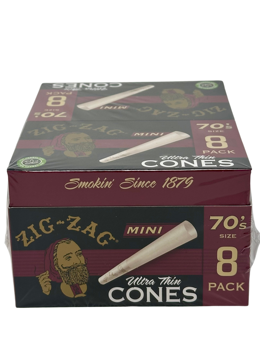Zig-Zag 8pk Ultra Thin Cones 70mm Minis