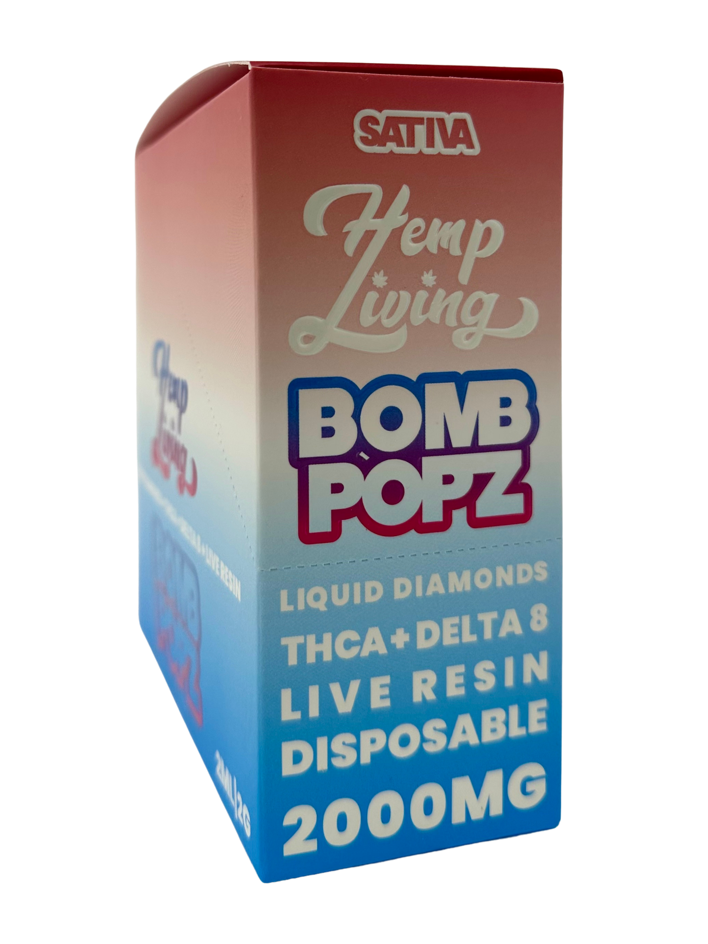 Hemp Living 2g D8 Disp Bomb Popz (Sat)